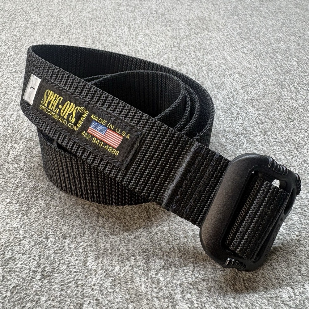 Spec-Ops Brand Duty Belt Black Men's L 52" Riggers BDU Military Tactical Utility